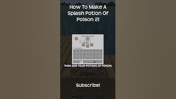 How To Make A Splash Potion Of Poison 2 In Minecraft!