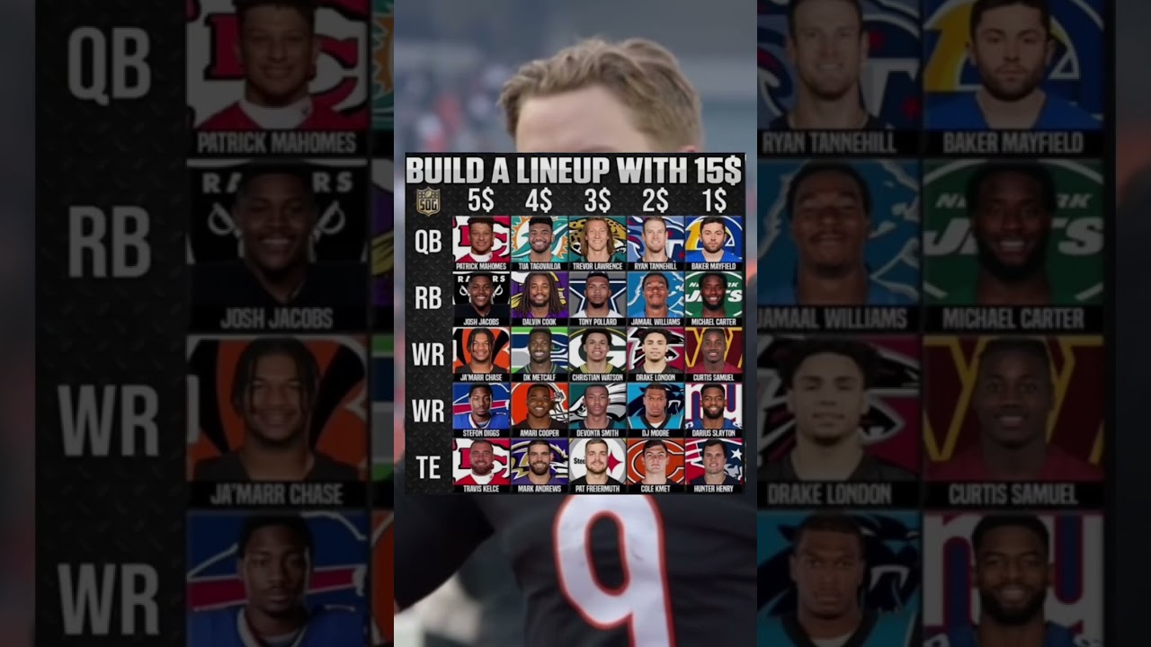 Build A NFL Lineup With $15 