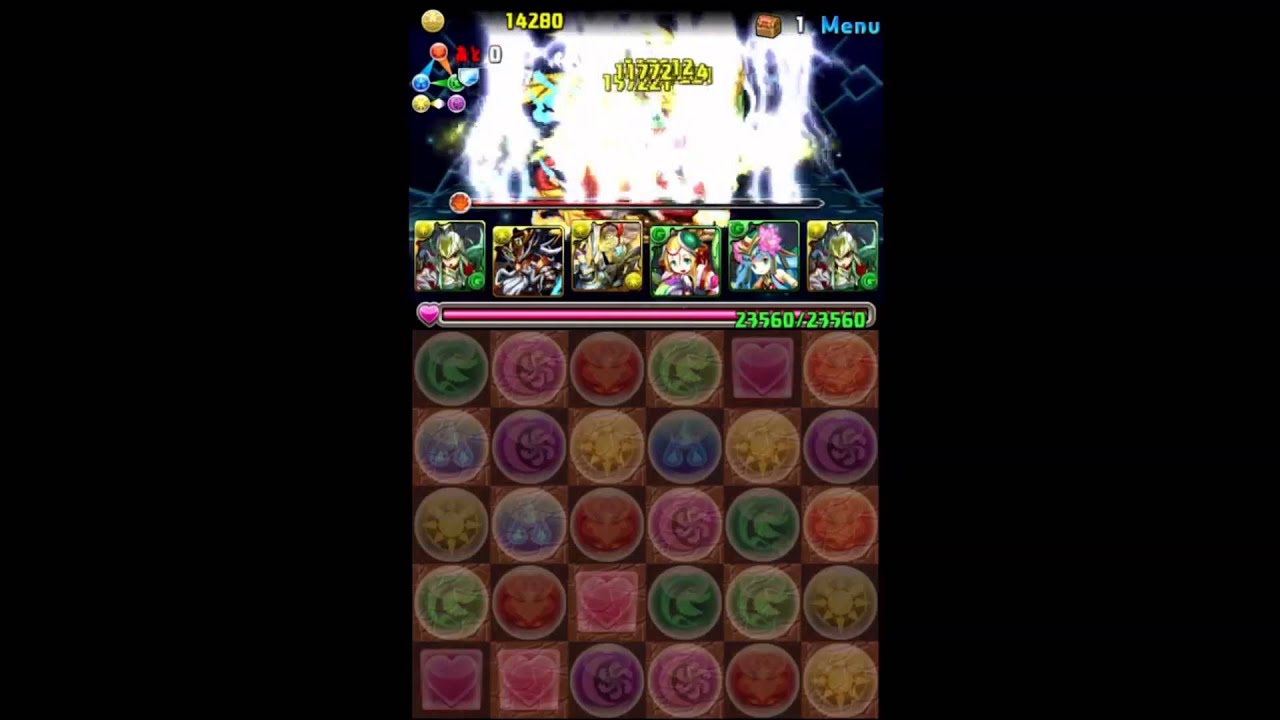 パズドラ 超絶ドラゴンラッシュ 五龍咆哮 地獄級 覚醒アテナ 9倍pt ノーコン攻略 Youtube