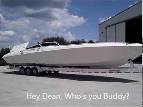 how to get a 47 fountain lightning from lake travis to the hauler