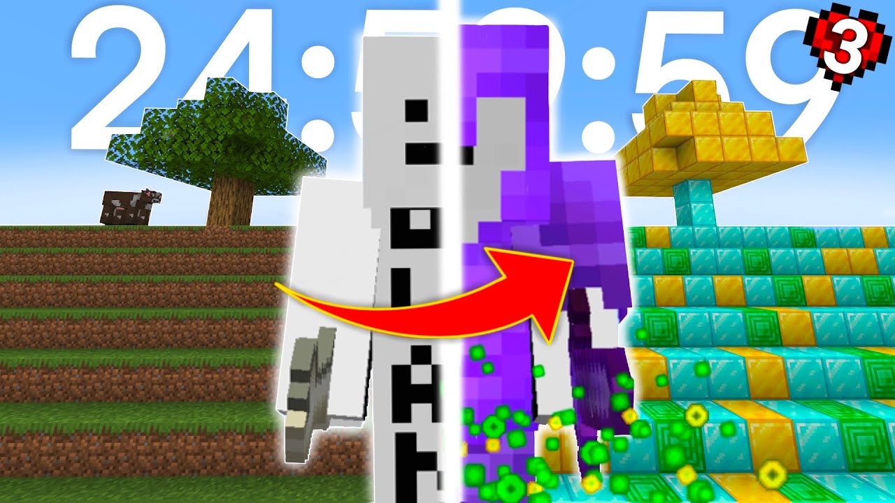 ⁣I Spent 24 Hours Getting As Rich As Possible In Minecraft Hardcore Mode (E3)
