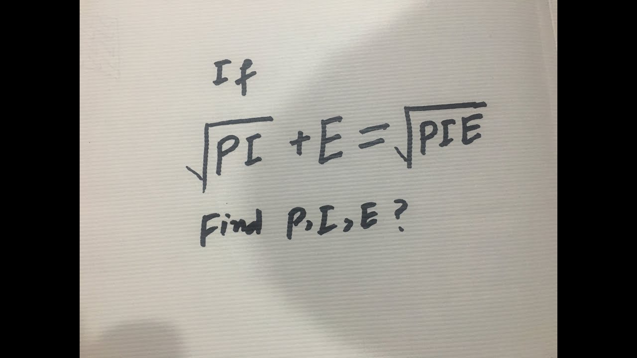 Pi puzzle..can you solve it...