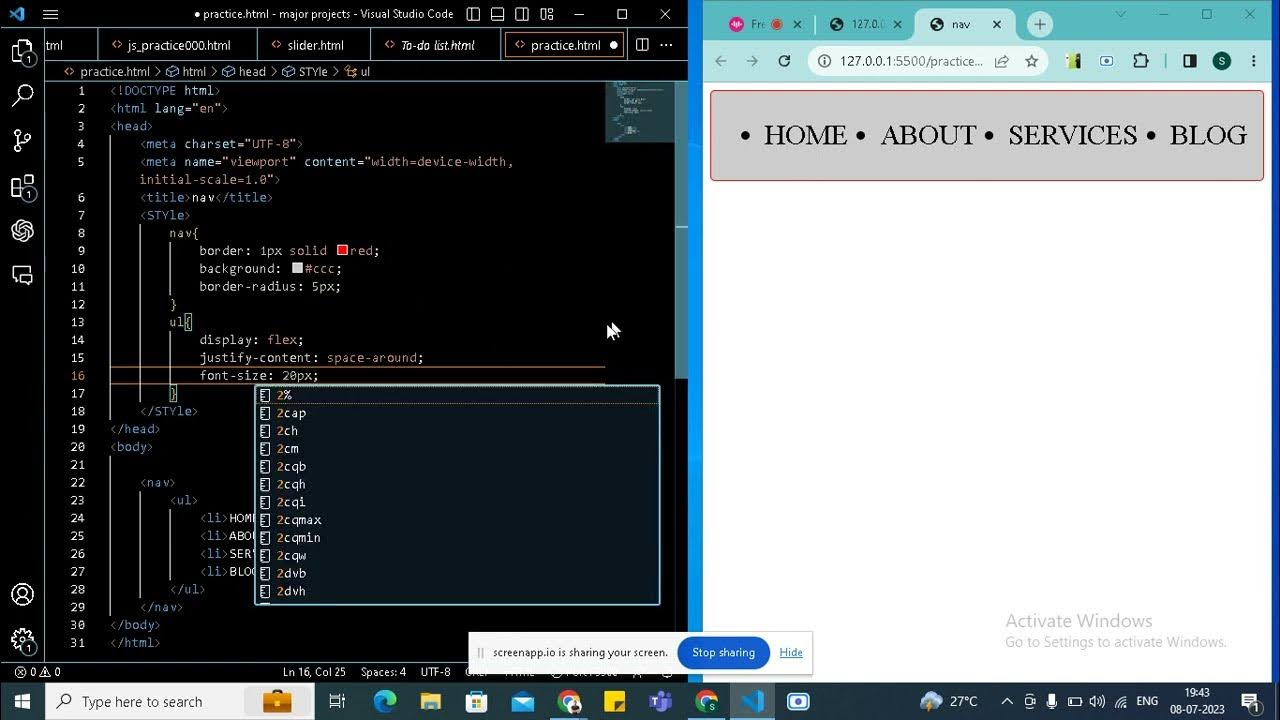 how to make navigation bar html, css (nav bar css) - YouTube