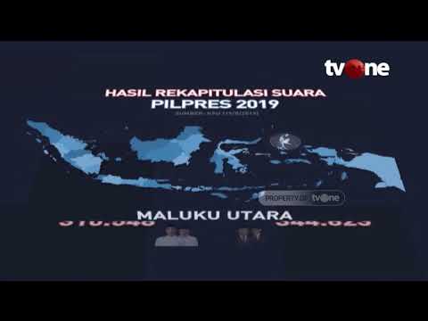 Hasil Rekapitulasi Suara Pilpres 2019 di Sejumlah Provinsi (20/5/2019)