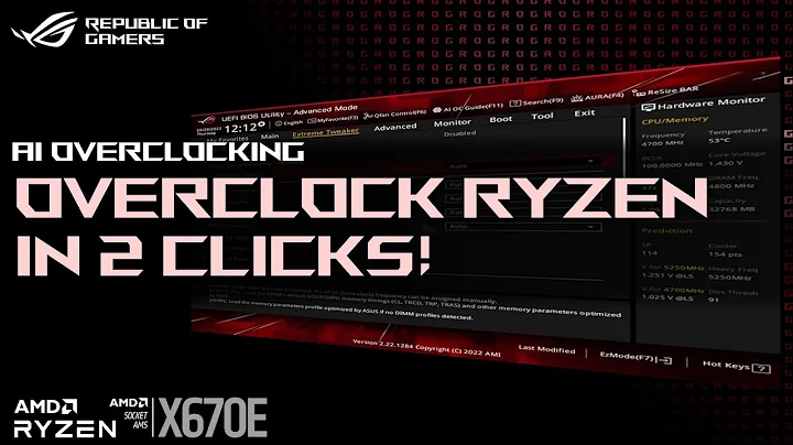 How to use AI Overclocking on an ROG X670E Motherboard for Ryzen CPUs - DayDayNews