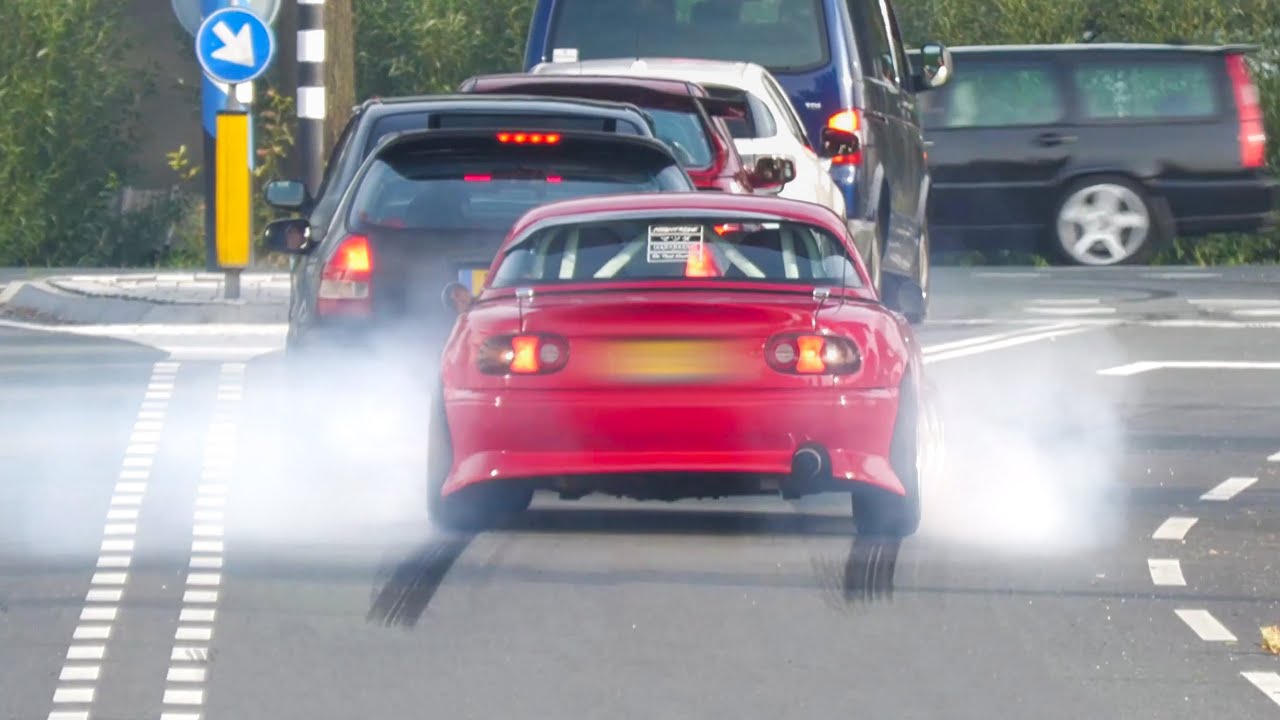 Cars Leaving a Car Meet!