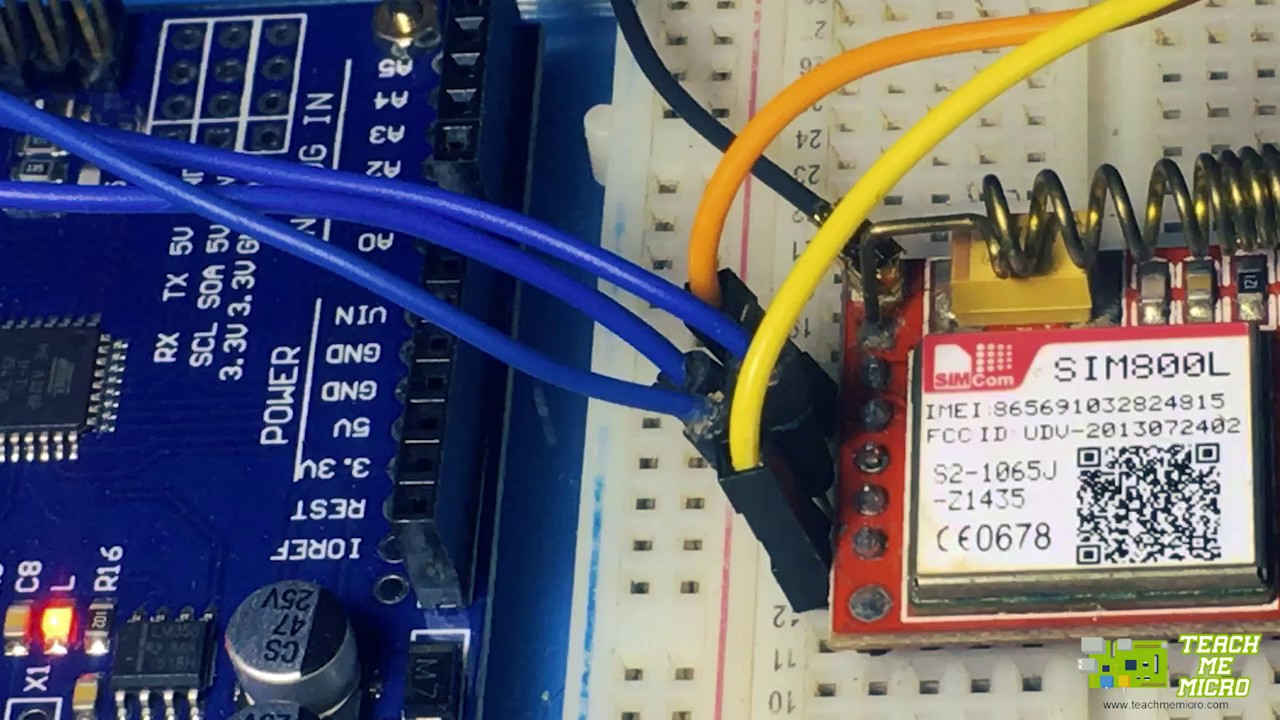 Send SMS Demo for SIM800L using FONA library - YouTube