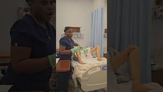 Indwelling Foley Catheter Insertion Female Nursing Skills Demonstration