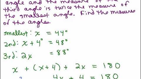 Triangle Angle Word Problem 3