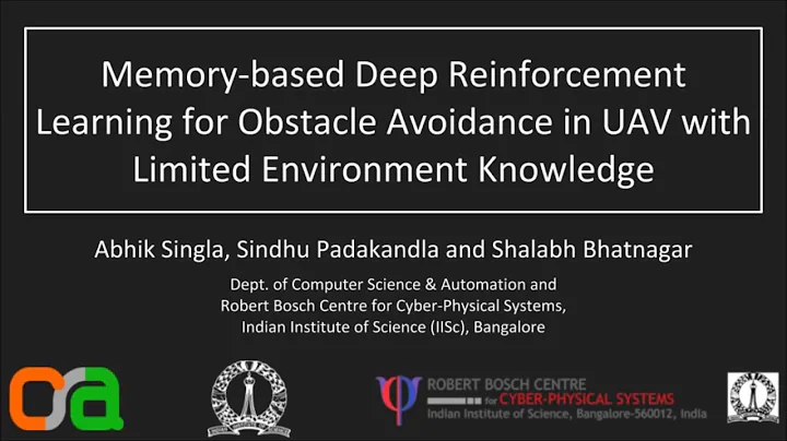 Memory-based Deep-RL for Obstacle Avoidance in UAV with Limited Environment Knowledge [Submitted]