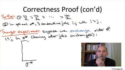 A Scheduling Application : Correctness Proof : Part 1