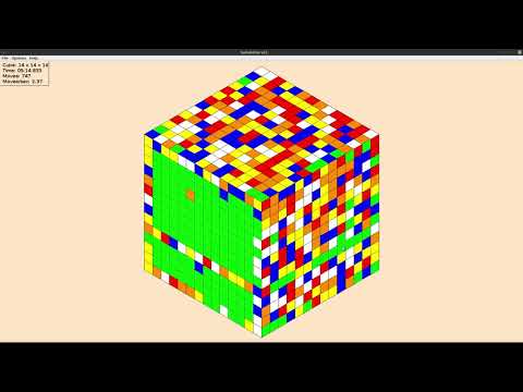 3rd center test on 14x14 rubik's cube