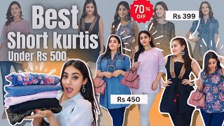 amazon short kurti haul under Rs 500 *kurti try on haul* | Vanya singh #amazon #amazonfinds #kurti