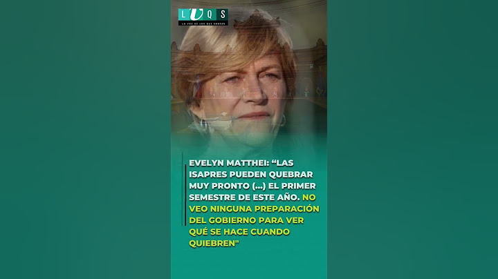 La alcaldesa Evelyn Matthei se lanza al salvataje de las Isapres y culpa al Gobierno de "su caída"