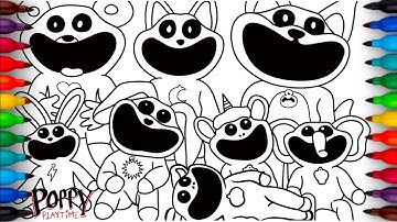 Coloring All Characters Smiling Critters / Popy Playtime Chapter 3 Coloring Page