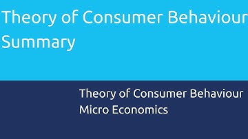 Summary on Theory of consumer behaviour | Theory of Consumer Behaviour | CA CPT | CS & CMA