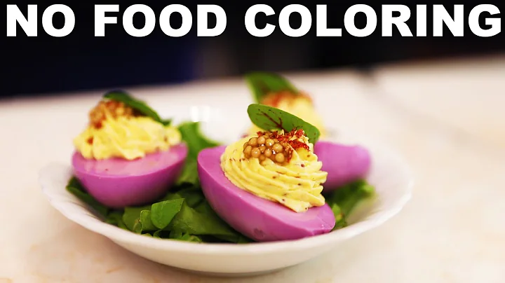 Purple deviled eggs  from Lazy Susan Tapas Bar