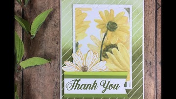 Daisy Punch accent card using Stampin Up products with Jenny Hall