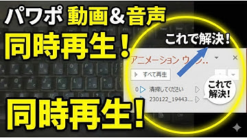 PowerPoint アニメーション 別撮り動画と音声を同時に再生する方法 アニメの順番を指定する アニメーション設定 直前の動作と同時 例題で汚いキーボードの清掃提案をプレゼンする