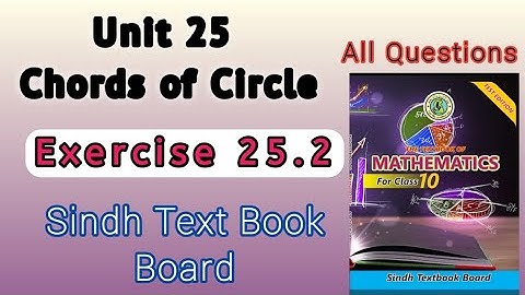 Exercise 25.2 solution unit 25 class 10 maths for sindh board all questions 1 to 5 || my academy