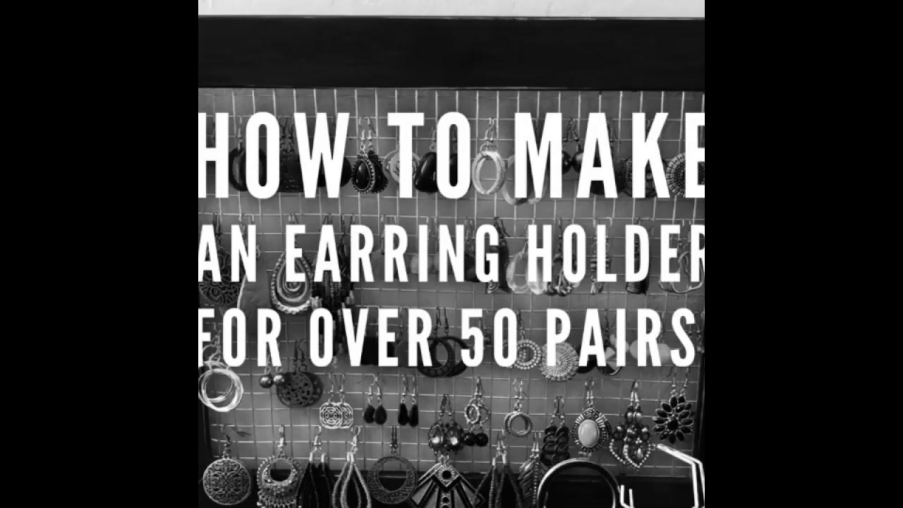 How to Make An Earring Holder With A Picture Frame! YouTube
