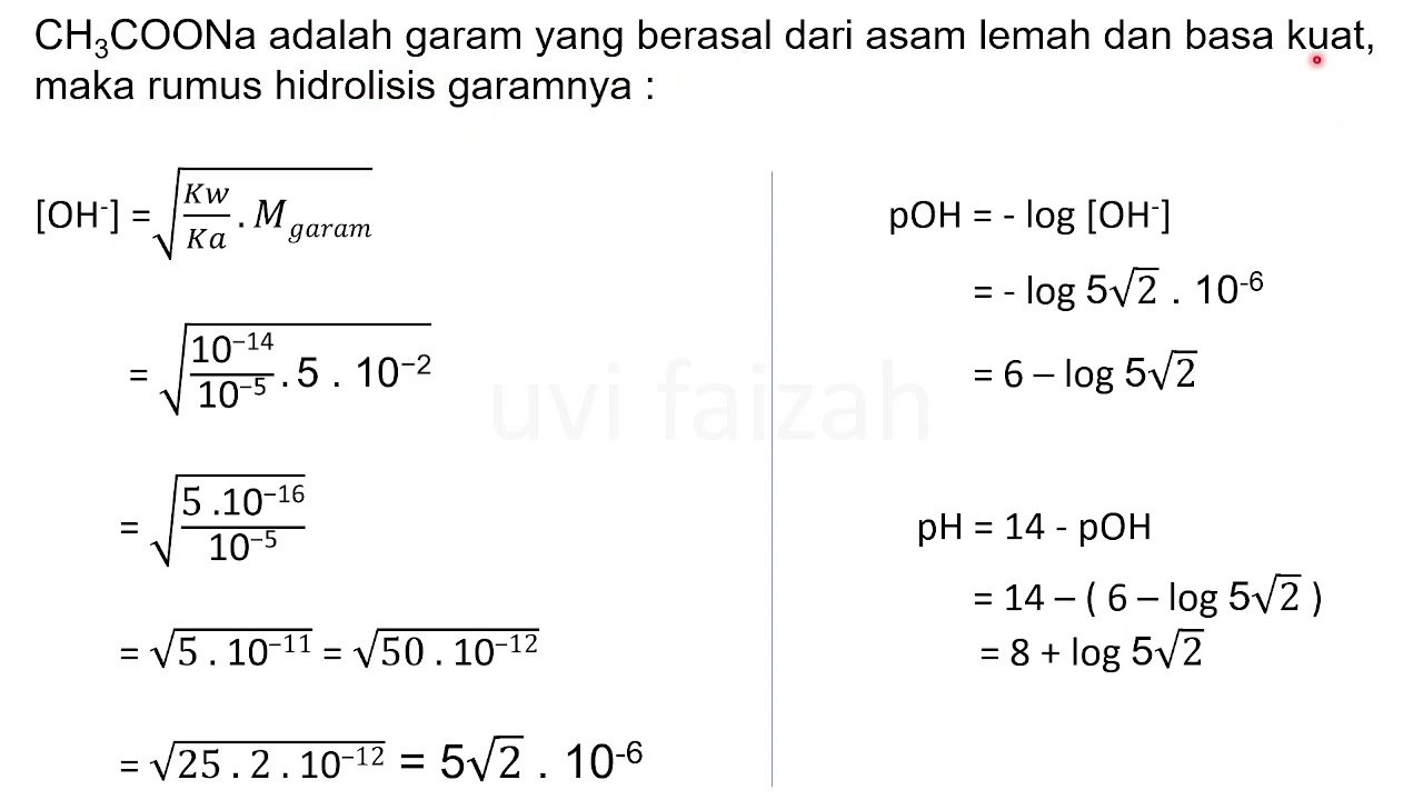 Sebanyak 100 ml larutan ch3cooh 0 2m dicampur dengan 100ml larutan naoh 0 2m