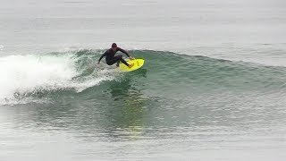 Kalani Robb surfs on bodyboard in GOOD waves and trips out surfers (Highlights)