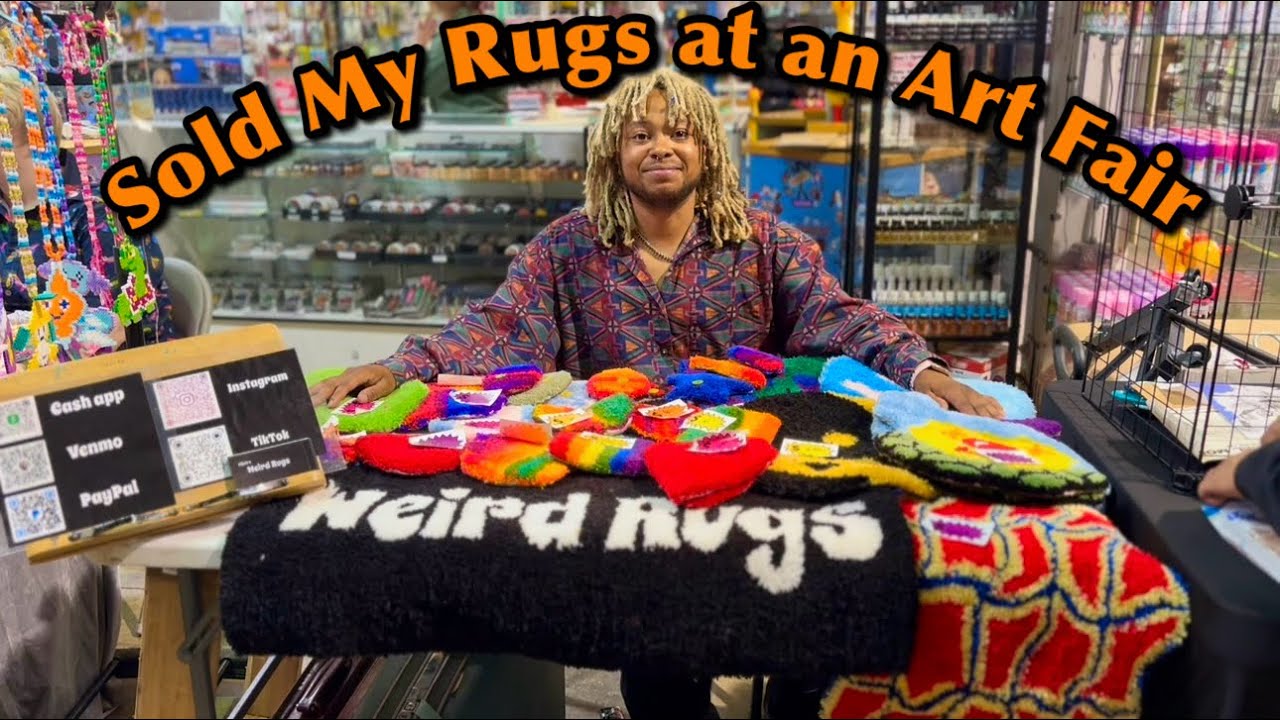 A Day In My Life Selling My Weird Rugs At An Art Fair! - YouTube