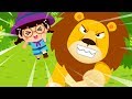 Oh No, a Lion ♪ | Run Away! | Animal Songs | Nursery Rhymes for Children ★TidiKids