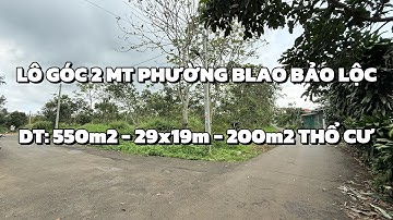 Nền biệt thự 2 mặt tiền quá đẹp tại Phường Blao Bảo Lộc gần QL20 cách tiện ích chỉ 1km | Đất Bảo Lộc