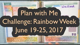 Plan with Me | Erin Condren Hourly | Rainbow Week Challenge