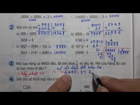 Video TOÁN LỚP 3 SGK Trang 172 - ÔN TẬP BỐN PHÉP TÍNH TRONG... - youtube