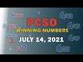 P43M Jackpot Grand Lotto 6/55, EZ2, Suertres, 4Digit, and Megalotto 6/45  | July 14, 2021