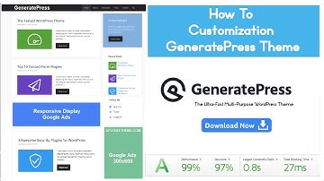 How To Customization GeneratePress Theme | How To Make A Website Using GeneratePress Theme
