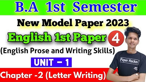 BA 1st semester English 1st paper, Chapter 2, #4k , Important question, @Paper Hacker