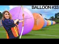 The Anazala Family! How Many Giant Balloons Stops An Arrow