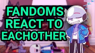 Different Fandoms React To UnderTale | Fundamental Paper Education | Ramshackle | Hazbin Hotel | AU