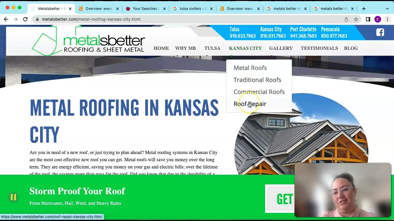 Metals Better Roofing & Sheet Metal, Tulsa Roofer, Pensacola Roofer, Kansas City Roofer