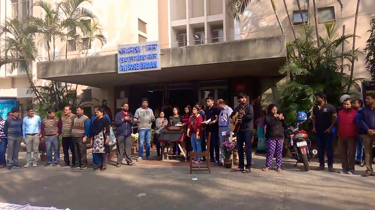 Jana gana mana (the whole song) at the Cultural Protest in ISI Kolkata