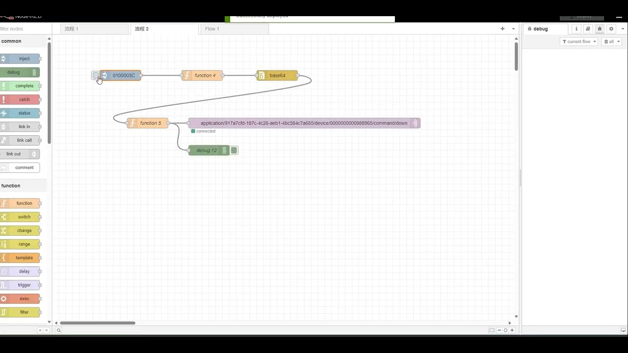 Node-Red to send LoRaWAN Downlink to ChirpStack
