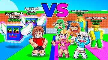 SECRET Lucky Block Race But I Cursed MY CRAZY FAN GIRLS With BAD LUCK In Steal A Brainrot...