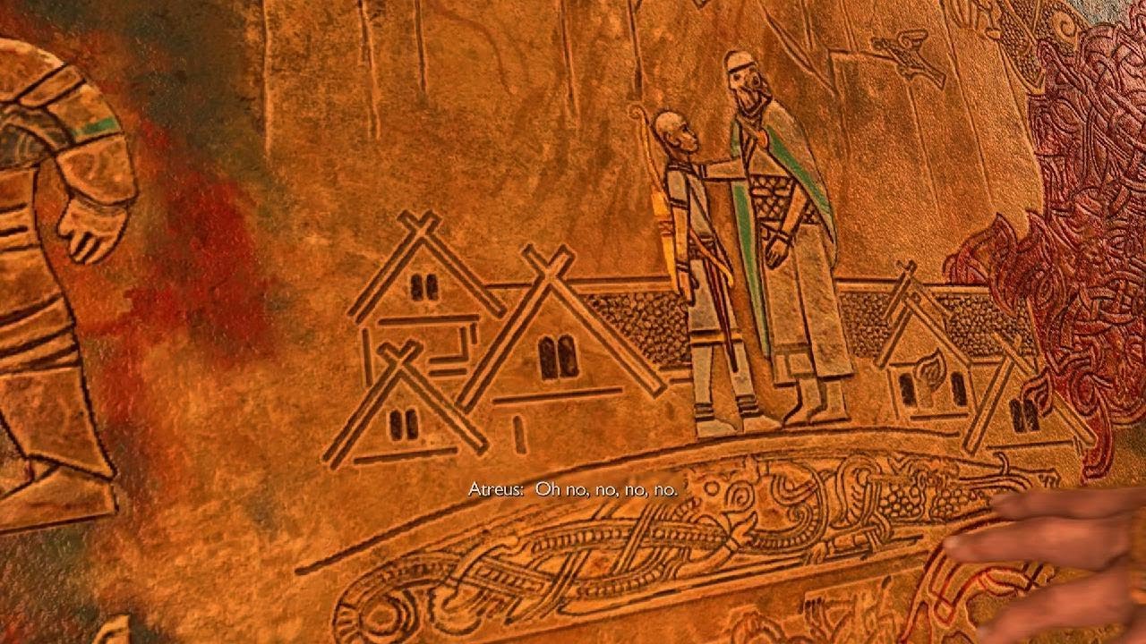 God of War Ragnarök Jotunheim mural moment *SPOILER ALERT*