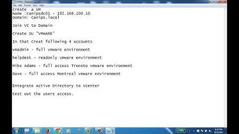 VCP-DCV - Connecting Active Directory to Vmware Vcenter