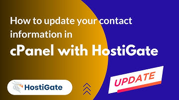 How to update your contact information in cPanel with HostiGate