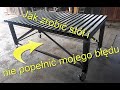 Stół spawalniczy z profili / welding table homemade DIY. Idealny poziom. 205x115 cm