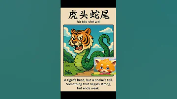 Chinese Idiom Stars Big Ends Tiny Hu Tou She Wei Easychineseidiom Learnchineseidiom 