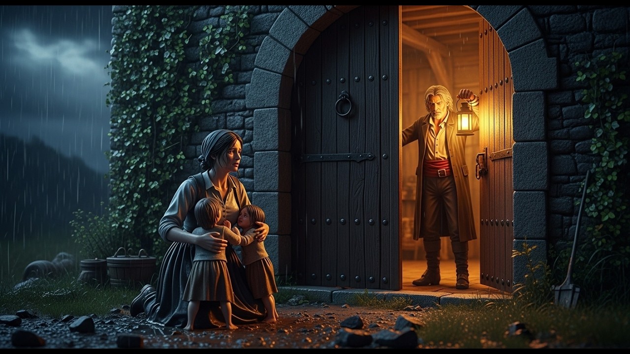 ¿Podemos pasar la noche en el granero, señor? —suplicó la joven… pero el hacendado viudo tomó una...