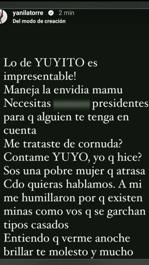 ? Yanina Latorre apuntó contra Yuyito González en sus redes