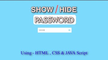 Show/Hide Password Toggle With Basic Javascript | With Source Code For Beginners
