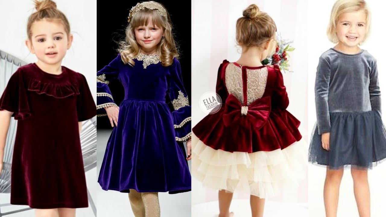 Wow..Amazing And Superior Baby Velvet Frocks,Skirts And Rompers 2020/Velvet Outfit/Cute Baby Dresses